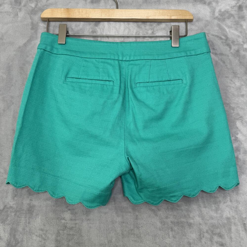 Talbots Shorts Womens 2P Green Scallop Hem 98% Cotton Stretch Casual Summer - Picture 2 of 10